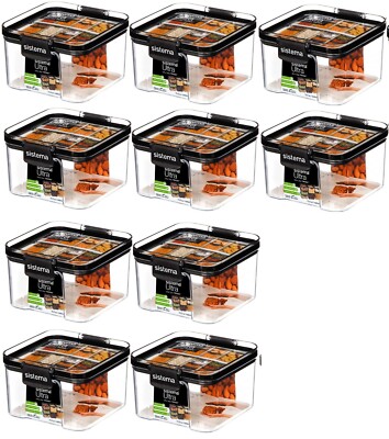 10 Pack Sistema Ultra Tritan Container 460ML Plastic Food Storage