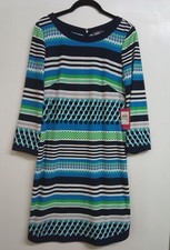 Vince Camuto NWT Size 8 Stripes/Dots midi sheath dress MSRP $128 FREE SHIPPING