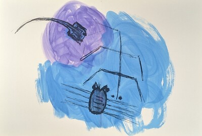 Vasilis Takis, Hinter dem Spiegel, Lithografie, unsigniert, 1982