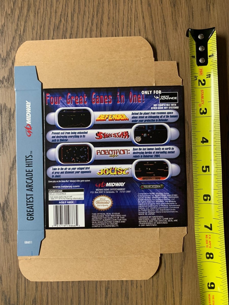 NINTENDO Game Boy Advance Promo - MIDWAYS GREATEST HITS