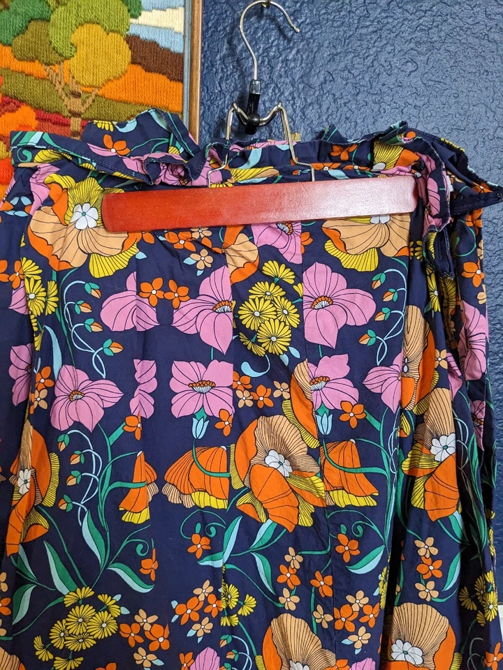 Anthropologie Corey Lynn Calter Kyla Bolsa de Papel Falda Midi Floral Talla Grande L Foto 4 de 4