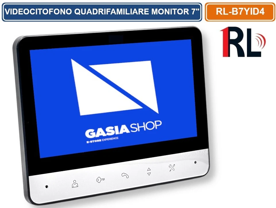 VIDEOCITOFONO QUADRIFAMILIARE 4PULSANTI 4MONITOR A COLORI 7" APERTURA ELETTROSE. - Immagine 4 di 4