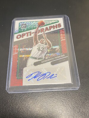 2021-22 Donruss Optic Kendrick Perkins Opti-Graphs Red Mojo Prizm Auto