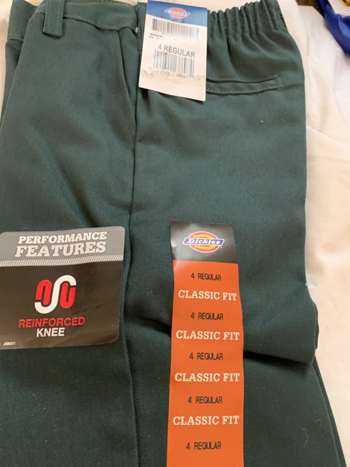 NWT Dickies pants boys size 4 regular classic fit Green eBay