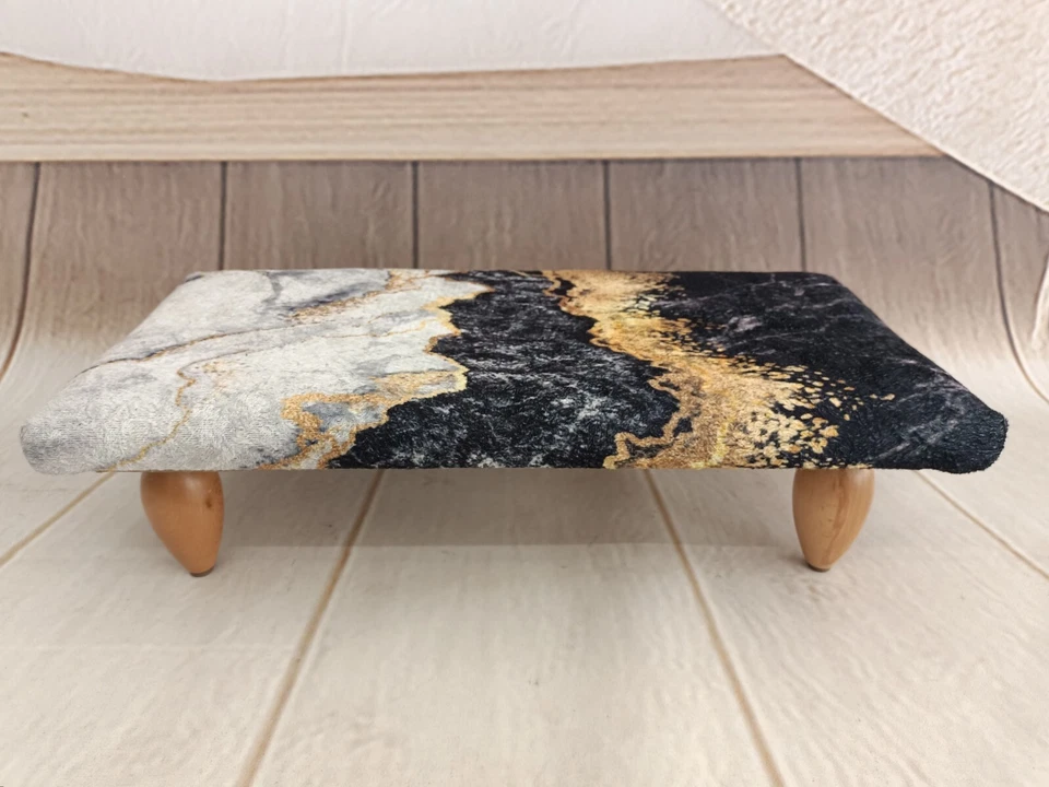 Stylish stool Single stool Upholstered footstool Dorm stool OfficeDesk footrest - Image 2 of 4