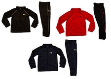Under Armour Boys Track Suit - Jacket  Pants - 2 Piece Set - Size 4 5 6 7 - NWT
