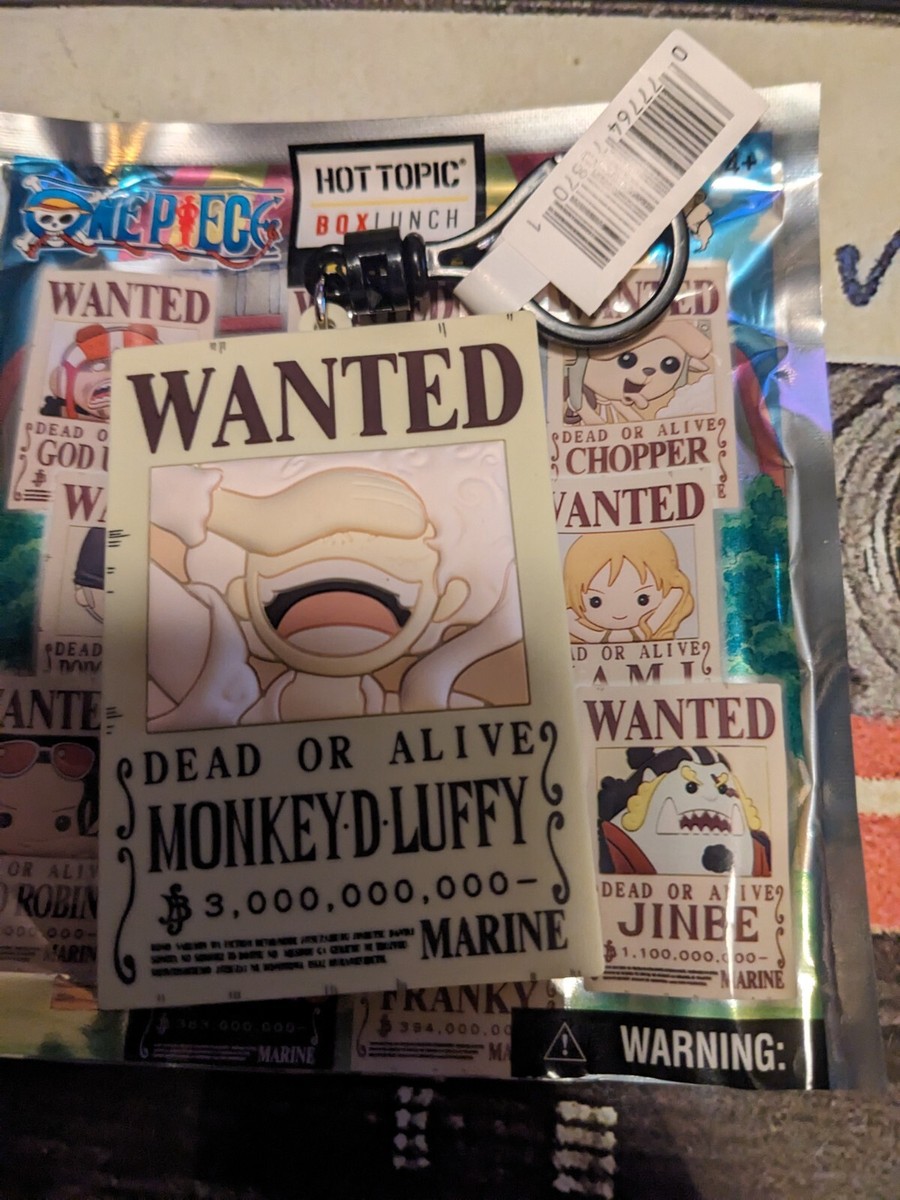 One Piece Wanted Poster Monogram Figural Bag Clip Hot Topic/Box