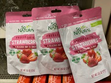 Zestaw 3 torebek tak NATURALNYCH liofilizowanych TRUSKAWEK 0,6 uncji Torebek