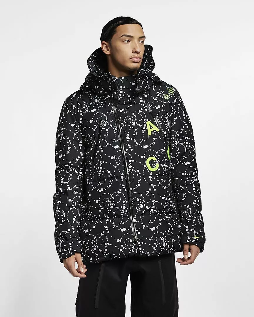 $700 Nike NikeLab ACG Down Fill Insulated Parka Jacket M Black/White AQ3517-010