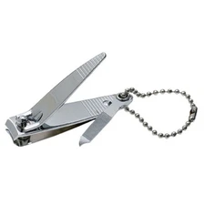 New 2 1/4" Mini Finger Nail Clipper Cutter Curved Edge w/Mini File & Key Chain 