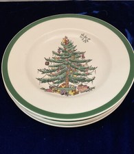 Spode Christmas Tree Set of 4 Dessert Plates