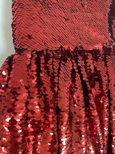 Authentic D&G Kids Girls Sequins Dress Red Party Sz 7/8 Dolce & Gabbana