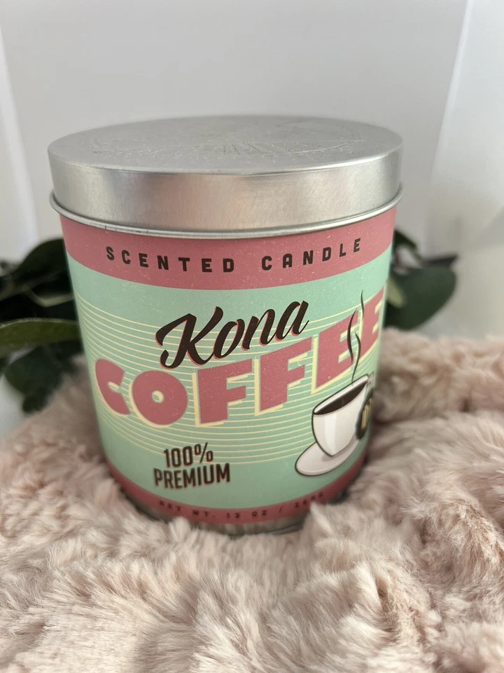 Vela de lata decorativa de mecha única KONA COFFEE 13 OZ Foto 3 de 4