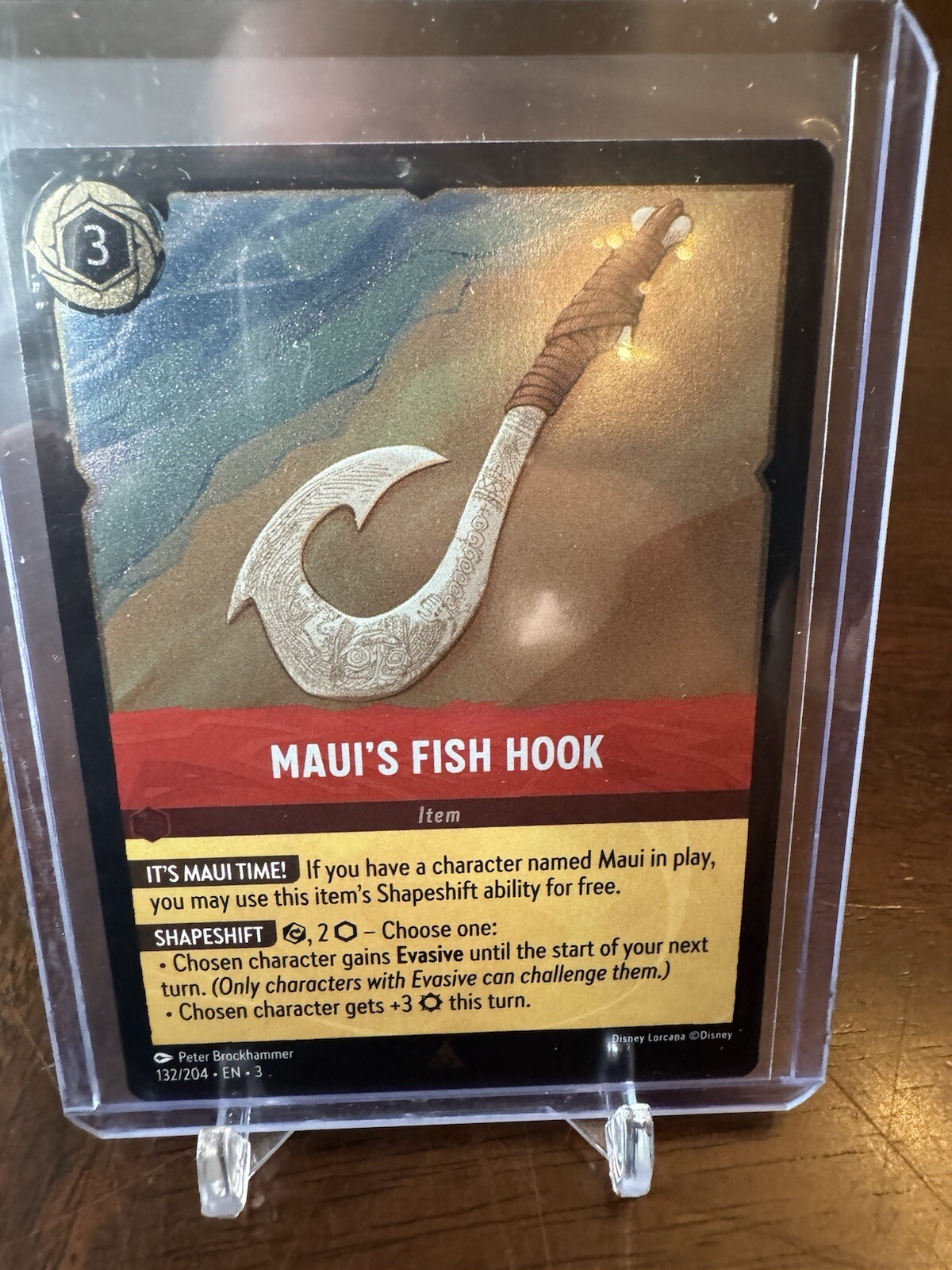 Cold Foil Maui's Fish Hook 132/204 Rare Into the Inklands Disney Lorcana TCG NM