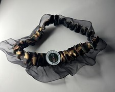 United States Army Camouflage Black Lace Wedding Garter 18p