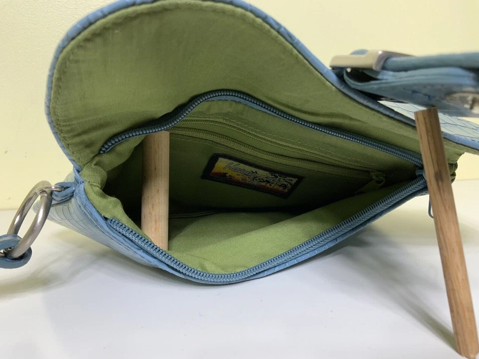 Muñequera Havana Jack's Café cocodrilo/croc en relieve azul Foto 3 de 4