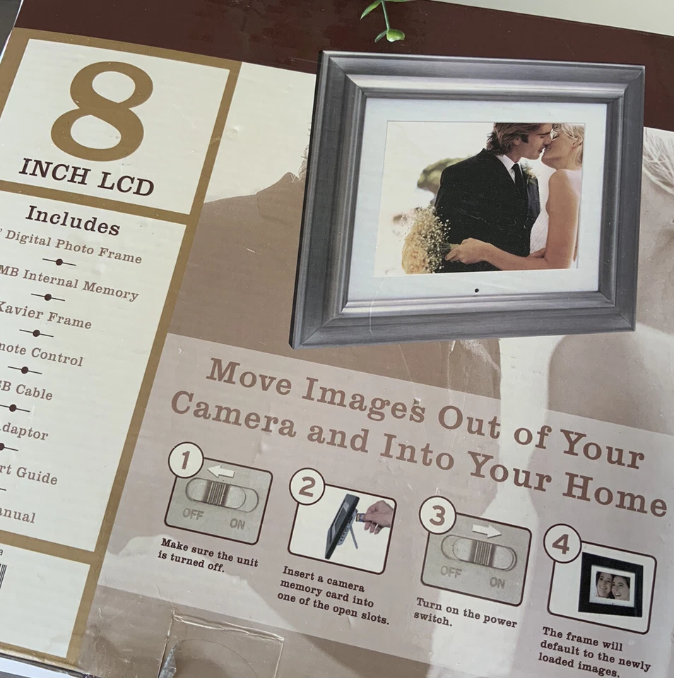 Vintage Pandigital 8-Inch Digital Picture Frame Gray PAN808-XAV New Open Box - Image 2 of 4