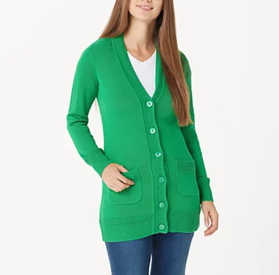 kelly green sweater cardigan