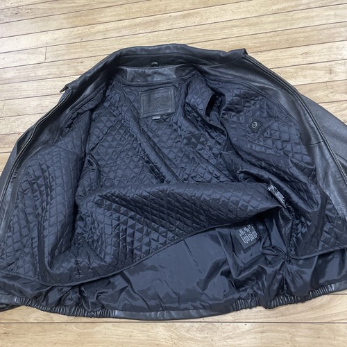 American Classics Leather Jacket Men L 2-in-1 Lined Cafe Race Motorcycle Bomber - Picture 4 of 21