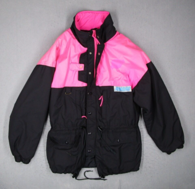 Vintage K2 Jacket Mens Black Base Plus Full Zip Colorblock Retro