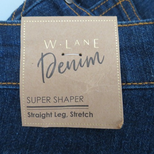 W.Lane Denim Blue Straight leg Super Shaper Stretch size 10 Jeans -New with tags - Picture 5 of 7