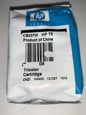 Genuine HP 75 CB337W Tri-Color Ink Cartridge - Sealed - No Box