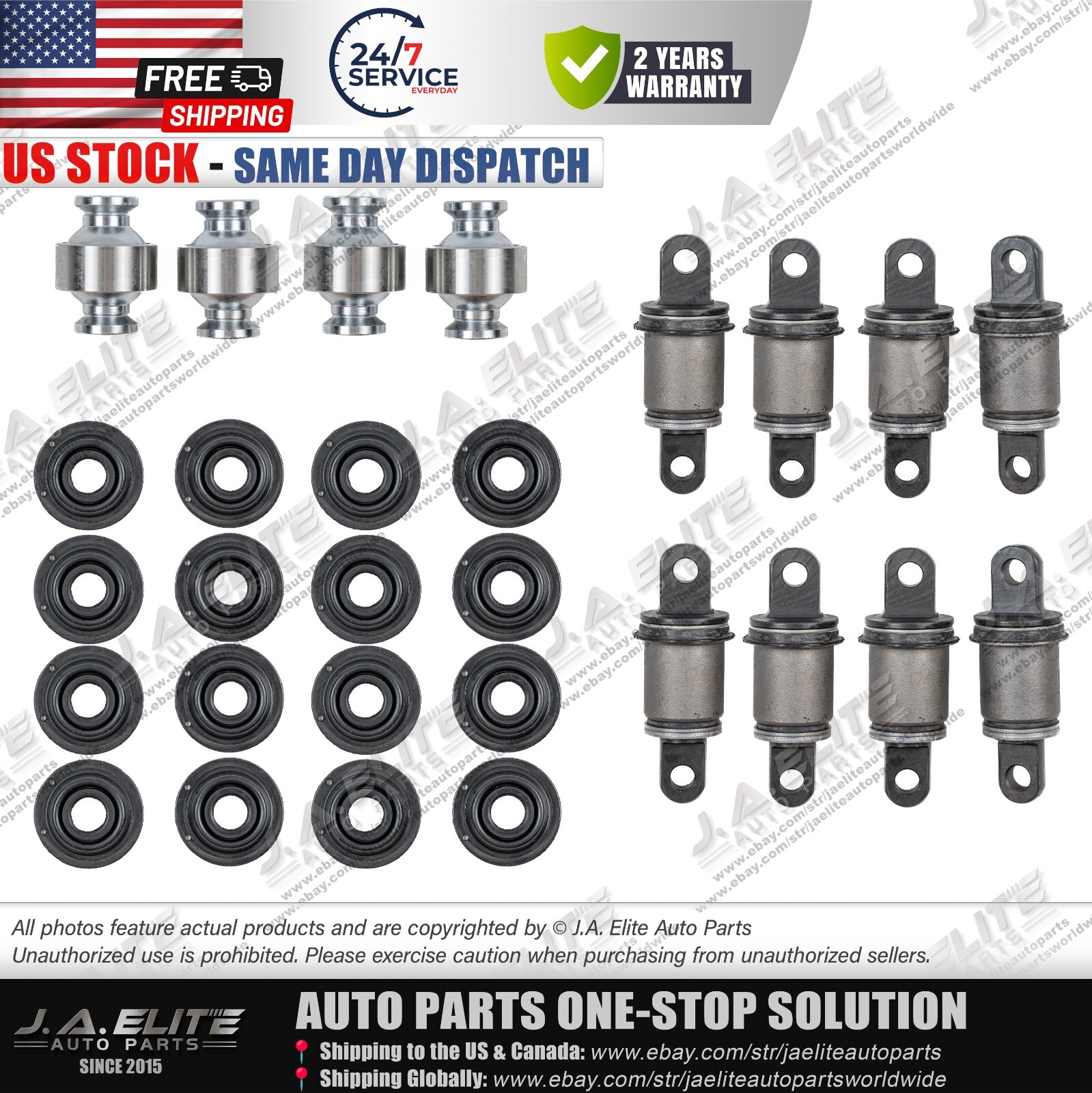 20 pcs Front or Rear Upper Control Arm Bushing Kit fit Ferrari 430 599 612 360