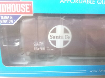 鉄道両面サボ デッドストック品 Santa Fe Railroad 50' PD Smooth Side Box Car 55321
