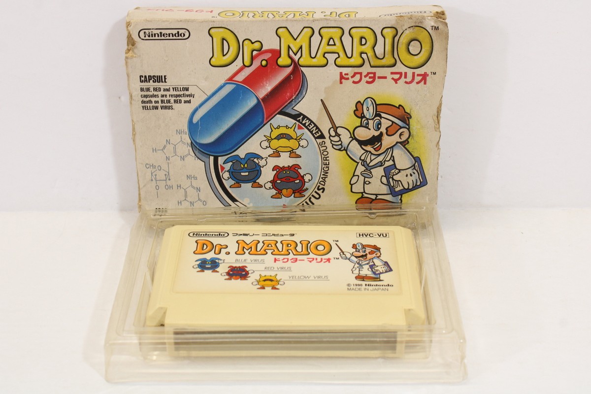 Dr. Doctor Mario Boxed Manual Famicom FC Japan Import Tested