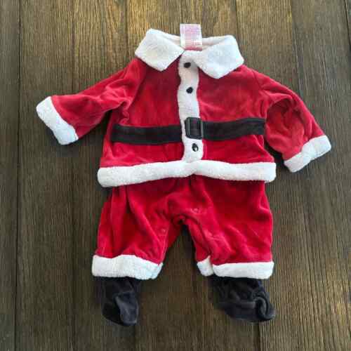 Santa Outfit Boys Girls 0-3 Month  - Picture 1 of 4