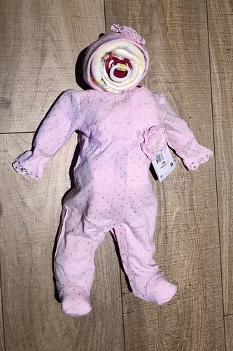 Girl Diaper Cake Baby-Awesome Baby shower Gift,Pink 3 Months Outfit,center