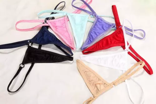 Women's Extreme Sexy Hot Silk Micro Bikinis Set, G-string Mini Thong Swimwear - Picture 7 of 35