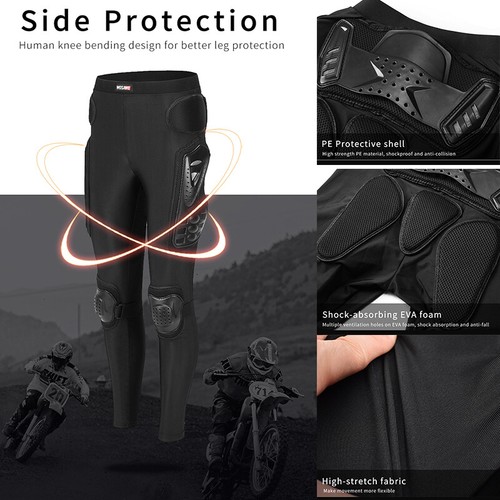 Pantalones blindados de motocicleta WOSAWE protectores de cadera acolchados EVA - Imagen 9 de 11
