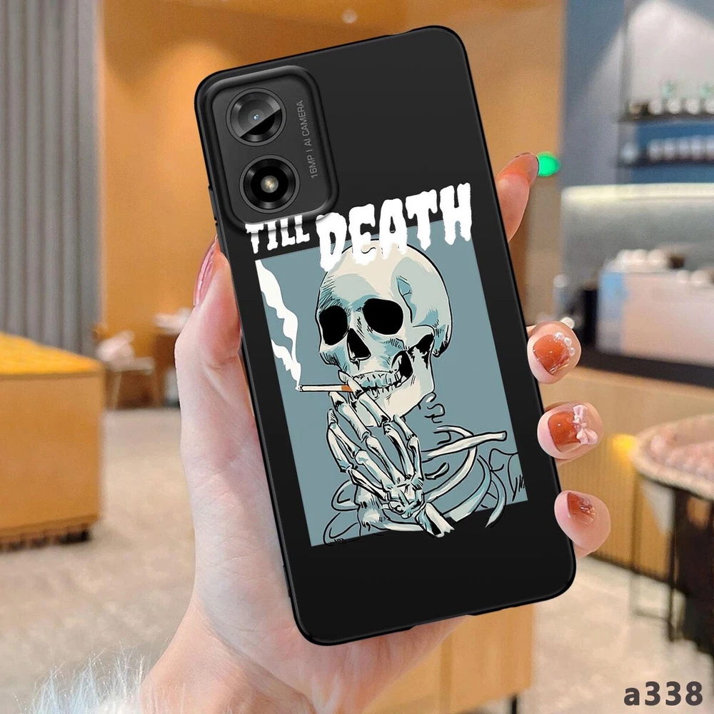 Skull Print Rubber Phone Case for Motorola Moto G Stylus G Power G Play  