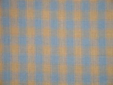 Country Blue House Check Fabric | Primitive Farmhouse Rustic Cabin Fabric 