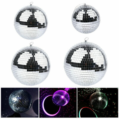 6/8/10/12'' Mirror Glass Disco Ball DJ Home Party Club Stage Shiny Light Effect