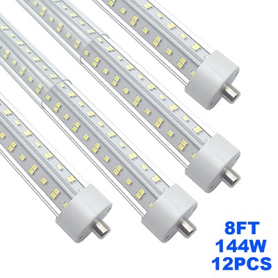 Led Shop Light 8FT Led Tube Light 144W FA8 T8 T12 Single Pin 8 Foot Bulbs No RF