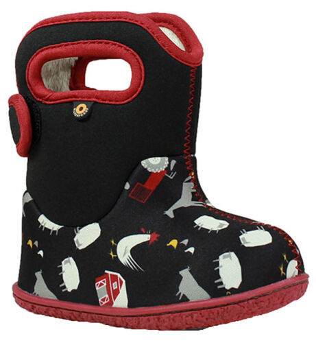 Bogs Kids Waterproof Boots Wellingtons Winter Warm Faux Fur Lined Boys Children - Picture 2 of 30