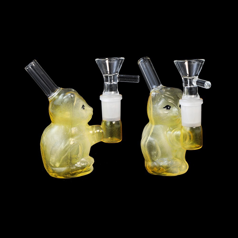 Cute Cat Glass Tabacco Pipe Hand Poacket Smoking Water Bong Hookah Bubbler Bowls