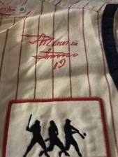 Minnie Minoso Double Autographed Unique Pinstriped Uniform w/MLB  ALUMNI  PATCH