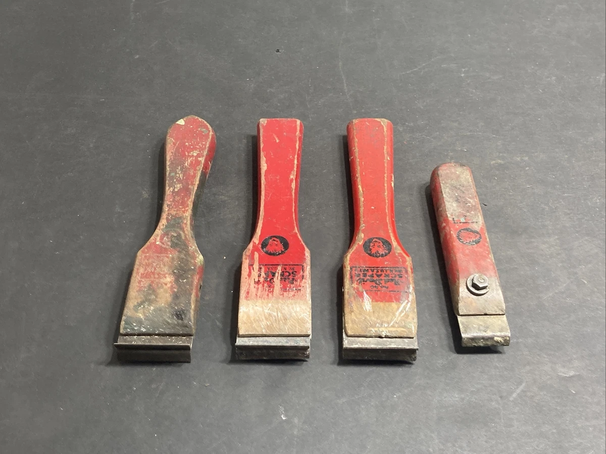 VINTAGE RED DEVIL PAINT SCRAPER LOT
