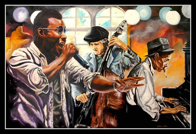 Soul Café ARTPRINT Volker Welz Kontrabass Klavier Jazz Rock Pop Funk Blues Pop