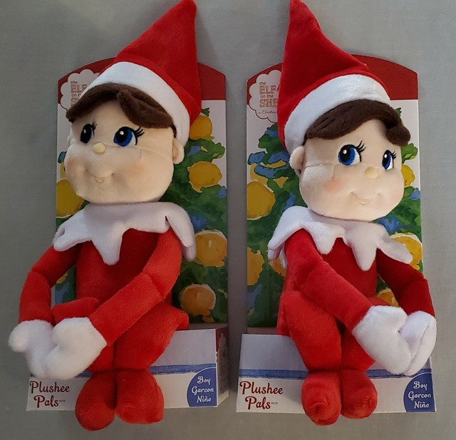 Elf on The Shelf Plushee Pals Light Skinned Boy Figure Soft Toy Plush Christmas for sale online