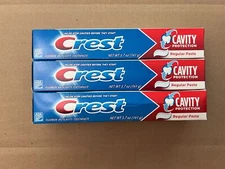3X CREST Cavity Protection Fluoride Anticavity Toothpaste Regular 5.7oz K3-38