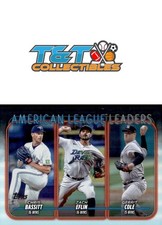 AL Leaders Wins (Bassitt / Eflin / Cole) 2024 Topps Rainbow Foil #57 71