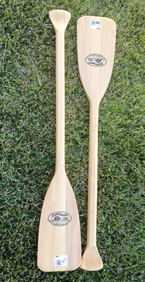 Set of 2 Beaver Brand Paddles and Oars Leatherwood Caviness Wood 35  Used BP30