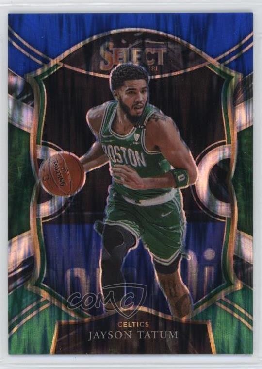 2020 Panini Select Concourse Blue White Green Flash Prizm 27/49 Jayson Tatum hs9