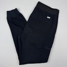Figs Zamora Jogger Scrub Pants Womens M/T W18SW2005T Black Medical Stretch