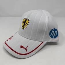 Ferrari Hat Cap Snap Back Mens White F1 Racing Sponsor Number 16 Formula 1