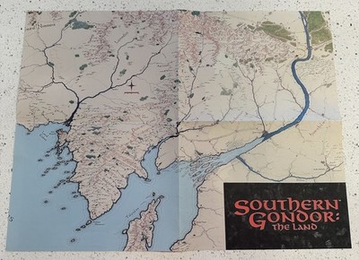 MERPS ICE Southern Gondor: The Land w/ Double-Sided Pelargir Map 2nd Ed VG 1996
